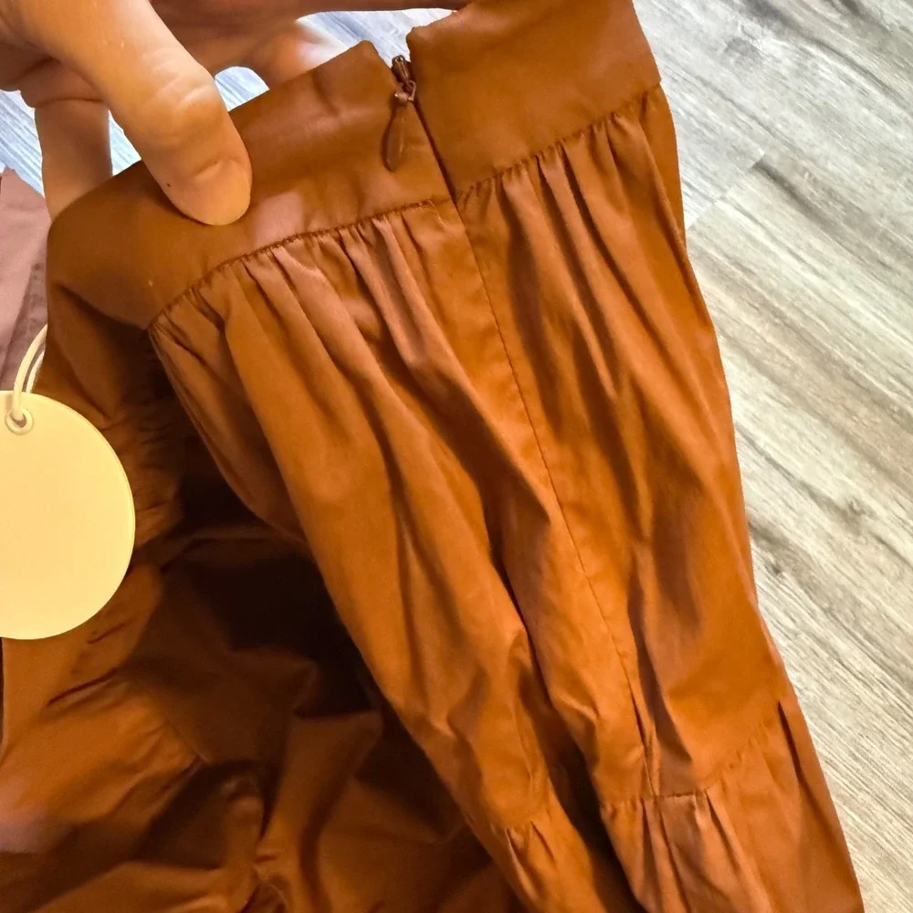 Staud Maxi Skirt Sample NWT Cottage Peasant | Brown | Size 4